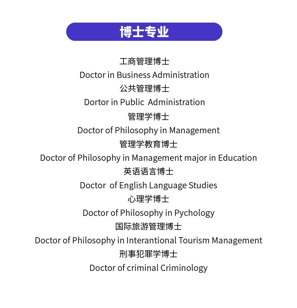 菲律賓留學博士申請招生簡章